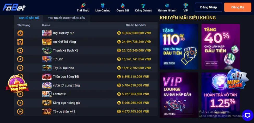 Đa dạng trò chơi cá cược trên sv3888 login